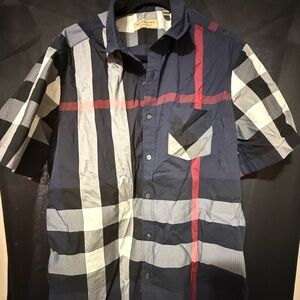 Burberry Multicolor Plaid Short Sleeve Shirt